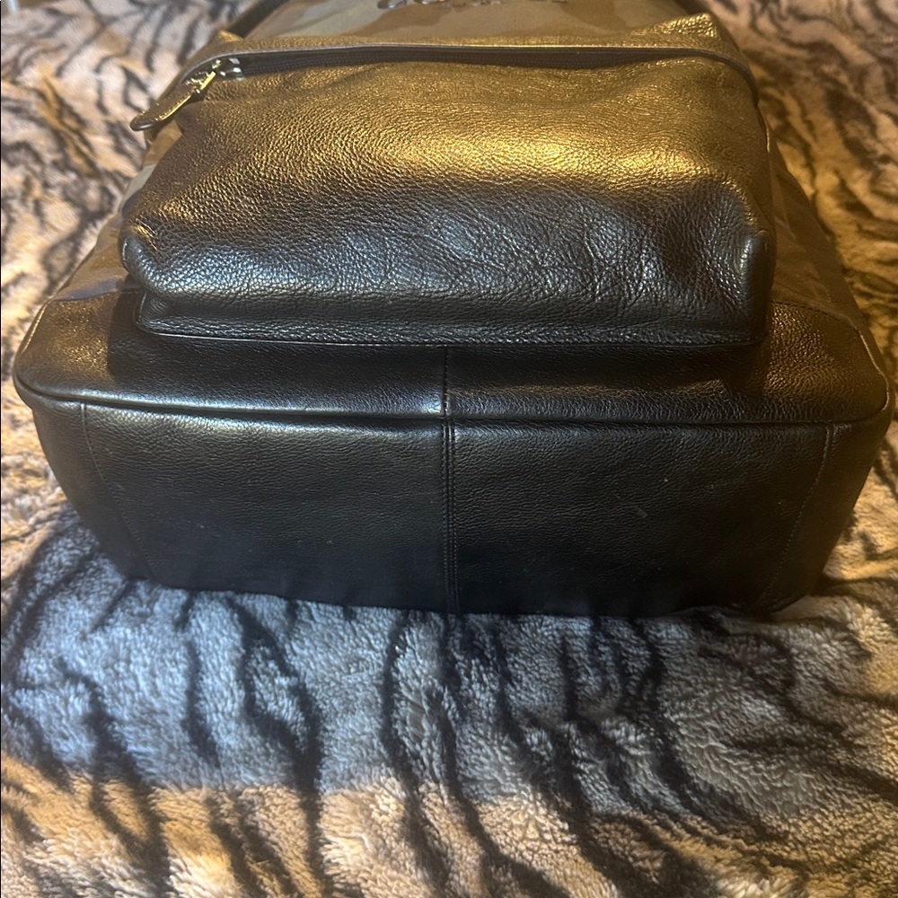 ECU Coach Charles Blue Camouflage Leather Backpack - Picture 3 of 16